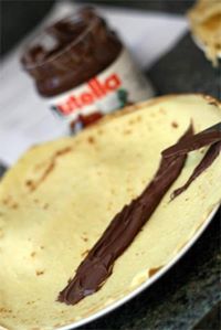 French Pancakes From Bretagne With Nutella