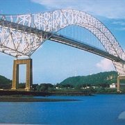 Bridge of the Americas in Panama City, Panama