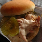 Alabama-Style Chicken Sandwich With White Sauce