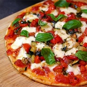 Red Pepper and Eggplant Pizza