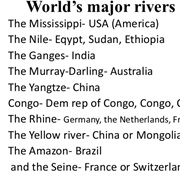 Boat Ride on 1 or More of the World&#39;s Major Rivers