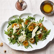 Arugula With Italian Plums and Parmesan