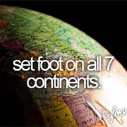 Set Foot on All Seven Continents