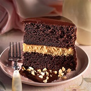 Chocolate-Peanut Butter Mouse Cake