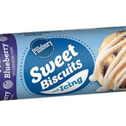 Pillsbury Blueberry Sweet Biscuits With Icing