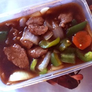 Beef With Green Pepper in Black Bean Sauce