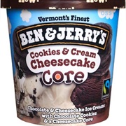 Ben &amp; Jerry&#39;s Cookies &amp; Cream Cheesecake Core Ice Cream