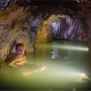 Soak in the Ainsworth Cave (BC)