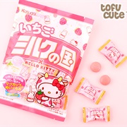 Kasugi Milk Strawberry Hello Kitty Candy