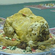 Stuffed Camel (Camel Stuffed With Lamb Stuffed With Chicken)
