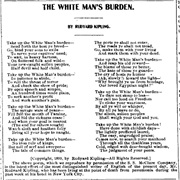 The White Man&#39;s Burden by Rudyard Kipling