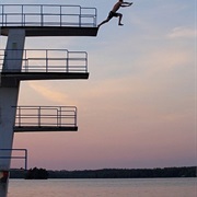 Jump From a High Diving Board