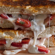 Burrata Balsamic Strawberry Grilled Cheese