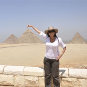 Touching the Top of the Great Pyramid of Giza