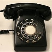 Black Desk Dial Phone