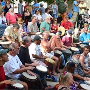 Friday Evening Drum Circle in Asheville, NC