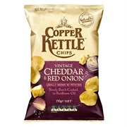 Copper Kettle Potato Chips Vintage Cheddar and Red Onion