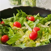 #2 Romaine and Grape Tomato Salad With Avocado and Baby Peas