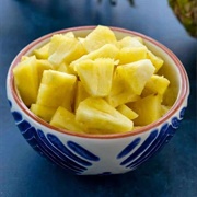 Sliced Pineapple With a Pinch of Salt