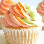 Rainbow Sherbert Cupcakes