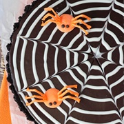 Spiderweb Chocolate Tart