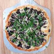 Brie and Mushroom Pizza
