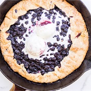 Blueberry Cheesecake Skillet Pie