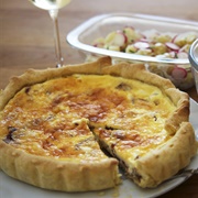 Goat Cheese Caramelised Onion Quiche
