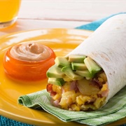 Avocado and Poached Egg Burrito