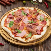 Bavarian Ham Sausage Pizza