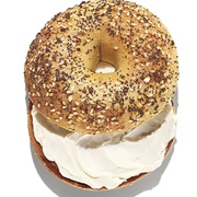 Everything Bagel With Cream Cheese