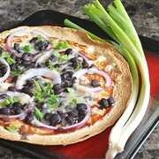 Bean and Onion Pizza