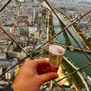 Champagne at Top of Eiffel Tower