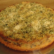 Vegan Potato Champignon Cake With Pumpkin Seed Topping