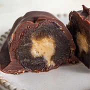 Chocolate Peanut Butter Mousse Stuffed Dates