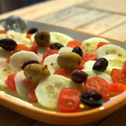 Cucumber, Tomatoes and Olives