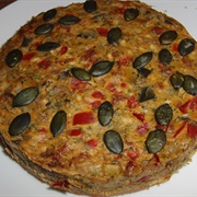 Vegan Butternut Eggplant Quiche With Pumpkin Seed Topping