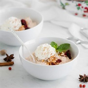Rice Pudding With Dried Cranberries, and Cashews