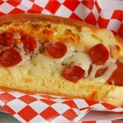 Cheesy Pepperoni Hot Dog