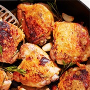 Crispy Chicken Thighs With Garlic and Rosemary