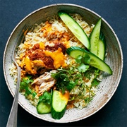 One-Pot Gingery Chicken and Rice With Peanut Sauce