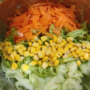 Carrot Lettuce &amp; Corn Salad