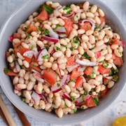 Navy Bean, Date, and Onion Salad