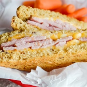 Turkey Ham &amp; Imitation Two Cheeses Sandwich