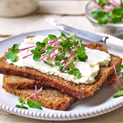 Sprouted Rye Bread With Cream Cheese