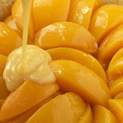 Tinned Peaches With Custard