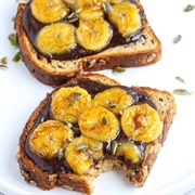 Banana and Chocolate Almond Butter Toast