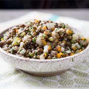 French Lentils With Garlic, and Herbs