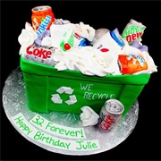 Recycling Bin Cake