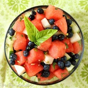 Watermelon, Jicama and Blueberry Salad